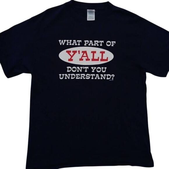 Y'all Tshirt Size Medium  IYKYK  Brand Delta Pro Rate 100% Preshrunk Cotton  Bla - Picture 2 of 6